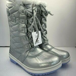 Sorel x Disney Frozen 2 Tofino II Winter Snow Boots Pure Silver Youth Girl 3Y 4Y